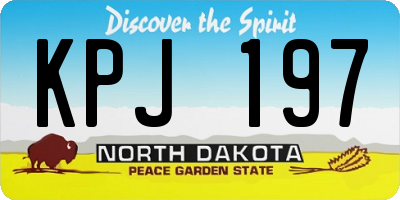 ND license plate KPJ197
