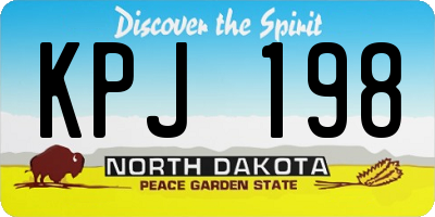 ND license plate KPJ198