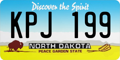 ND license plate KPJ199