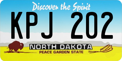 ND license plate KPJ202