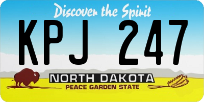 ND license plate KPJ247