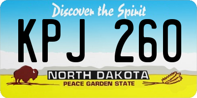 ND license plate KPJ260