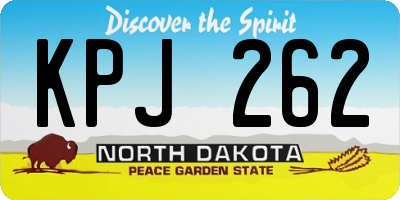 ND license plate KPJ262