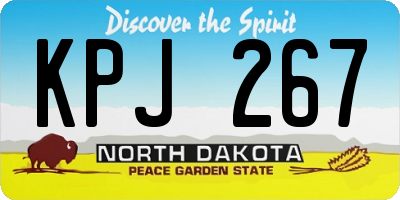 ND license plate KPJ267
