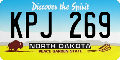 ND license plate KPJ269