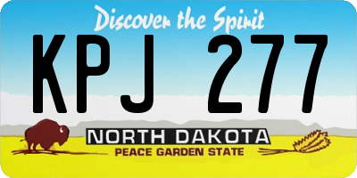 ND license plate KPJ277