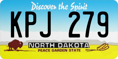 ND license plate KPJ279