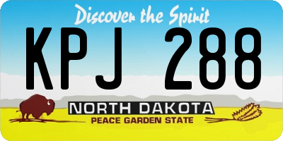 ND license plate KPJ288