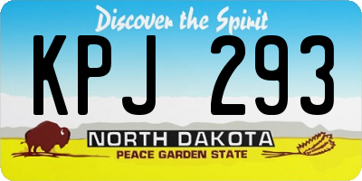 ND license plate KPJ293