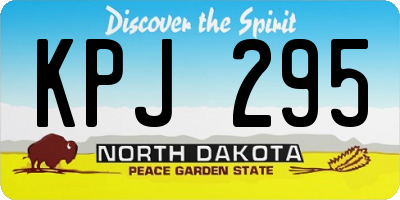 ND license plate KPJ295