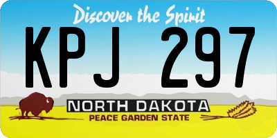 ND license plate KPJ297