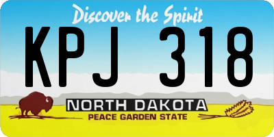 ND license plate KPJ318
