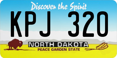ND license plate KPJ320