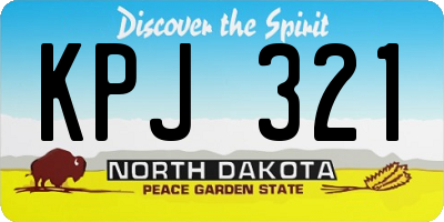 ND license plate KPJ321