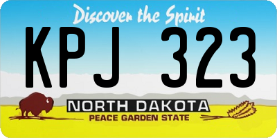 ND license plate KPJ323