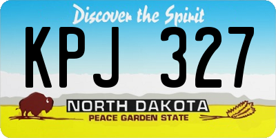 ND license plate KPJ327