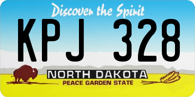 ND license plate KPJ328