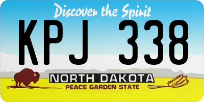 ND license plate KPJ338
