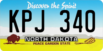 ND license plate KPJ340