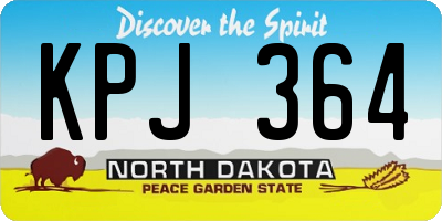 ND license plate KPJ364