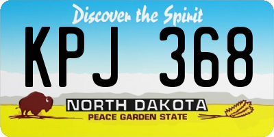 ND license plate KPJ368