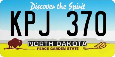 ND license plate KPJ370