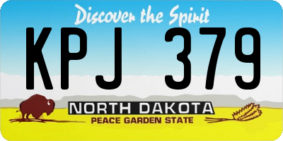 ND license plate KPJ379