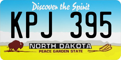 ND license plate KPJ395