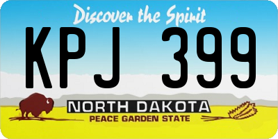 ND license plate KPJ399