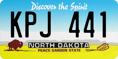 ND license plate KPJ441