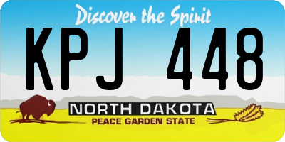 ND license plate KPJ448