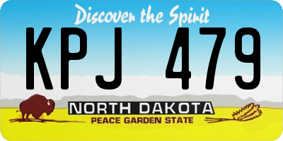 ND license plate KPJ479