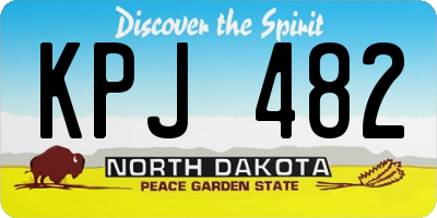 ND license plate KPJ482