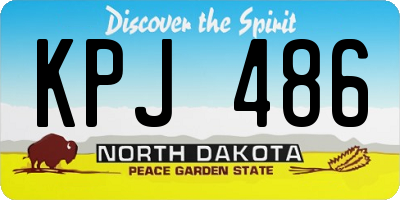 ND license plate KPJ486