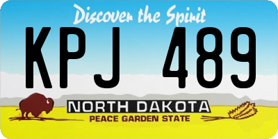 ND license plate KPJ489