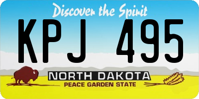 ND license plate KPJ495