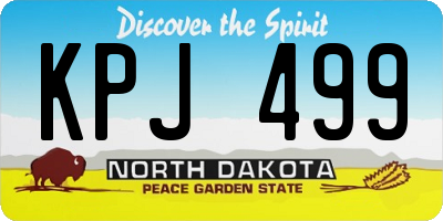 ND license plate KPJ499