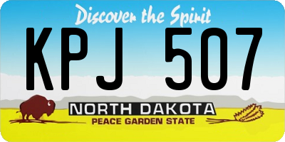 ND license plate KPJ507