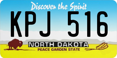 ND license plate KPJ516
