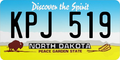 ND license plate KPJ519
