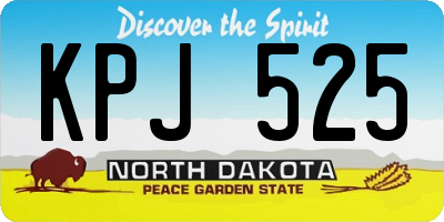 ND license plate KPJ525