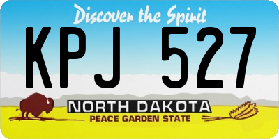 ND license plate KPJ527
