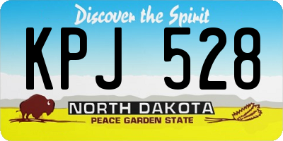 ND license plate KPJ528