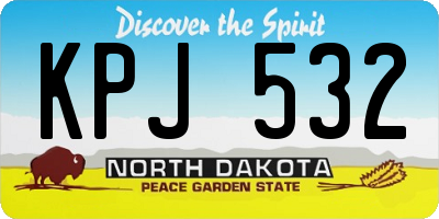 ND license plate KPJ532