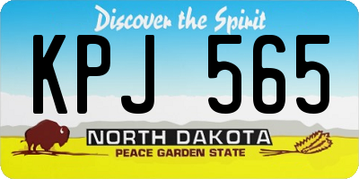 ND license plate KPJ565