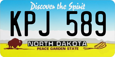 ND license plate KPJ589
