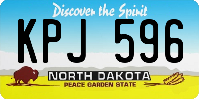 ND license plate KPJ596