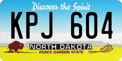 ND license plate KPJ604