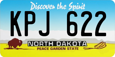 ND license plate KPJ622