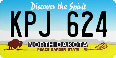 ND license plate KPJ624
